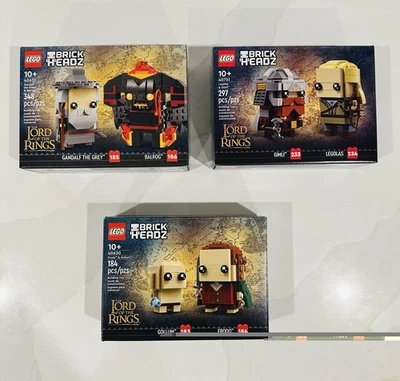LEGO Lord of the Rings BrickHeadz 40630 40631 40751 NEW 3 Set Lot - Image 1 of 4