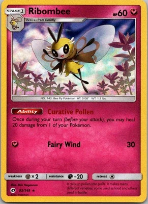 Ribombee Holo Rare SM Base Set 93/149 NM - Image 1 of 2