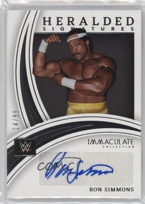 2022 Panini Immaculate WWE Heralded Signatures /99 Faarooq Ron Simmons Auto HOF - Image 1 of 2