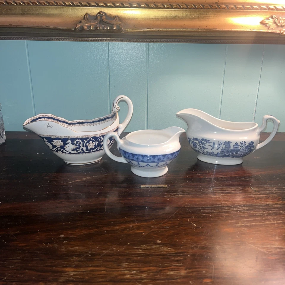 3 barcos de molho azul branco (salgueiro) - Imagem 1 de 4