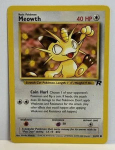 Meowth 62/82 Team Rocket Regular - Imagen 1 de 2