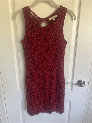 Платье-футляр VINATAGE Ya Los Angeles красное кружевное размер S - Изображение 1 из 4