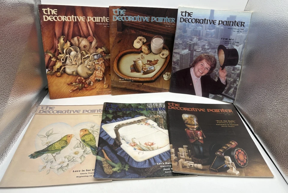 Lot 6 Vintage The Decorative Painter Magazines 1980s Tole Folk Art Painting - Image 1 of 4