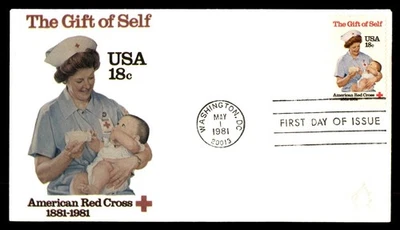 Mayfairstamps US FDC 1981 Washington D.C. American red cross First Day Cover aau - Image 1 of 2