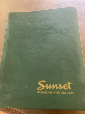 1954  Sunset Magazines 12 Issues Magazine Of Western Living in Sunset Binder-USA - Image 1 of 4