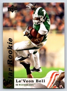 Tarjeta de fútbol americano 2013 Upper Deck 82 Le'Veon Bell SR Michigan State Spartans - Imagen 1 de 2