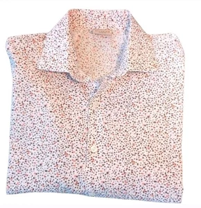 Camisa de manga larga ajustada REACTION KENNETH COLE, 15,5/M, blanca y verde multi. - Imagen 1 de 7
