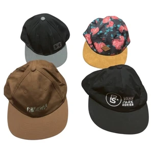  Lote de 4 sombreros VANS serie parque RVCA marrón IMPERIO flora sombrero bajo armadura negro - Imagen 1 de 8
