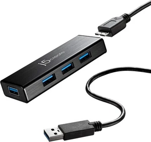 j5create 4 Anschlüsse aktiver USB 3.0-Datenhub mit 2 Fuß verlängertem Kabel - Bild 1 von 7