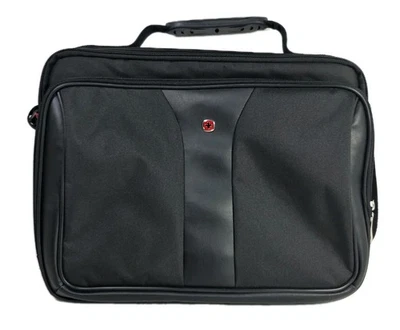 Estuche de negocios Swiss, Wenger 16" negro bolsa para computadora portátil/bloc de notas con asas y correa Foto 1 de 4