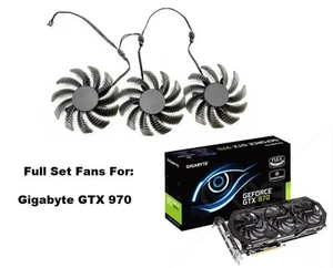 GPU Cooling Fan For Gigabyte GTX 970 GTX970 GV-N970WF3 GV-N970G1 PLD08010S12H - Afbeelding 1 van 13