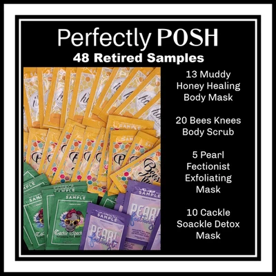 Perfectly Posh-  Sample lot of 48 - Retired - Body Scrubs & Masks- Face Masks - Image 1 of 4