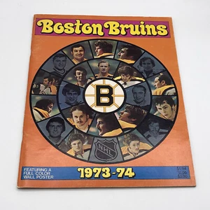 Boston Bruins 1973-1974 Team Yearbook & Poster Bobby Orr Esposito Bucyk - Picture 1 of 10