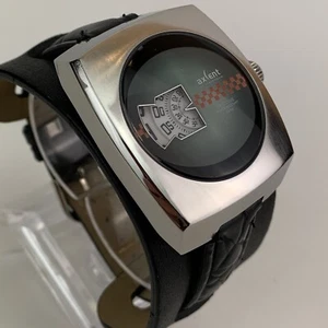 VTG Axcent Scandinavia Jump Hour Watch Mens Retro Stainless Bund Strap New Batt - Bild 1 von 21