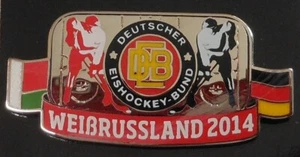 Eishockey Pin Anstecker WM 2014 Weißrussland Official Edition DEB Player OVP #FP - Bild 1 von 2