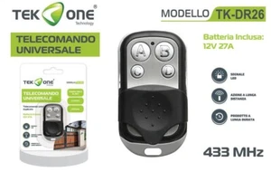 Telecomando Universale TeKone Tk-dr26 Cancello Garage Allarmi Luci 433Mhz hsb - Foto 1 di 1