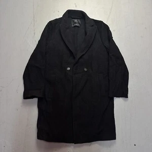 J. Abrigo Crew Daphne Top Negro 100% Lana Hervida Italiana Talla 12 Doble Pecho - Imagen 1 de 14