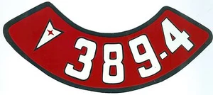 PONTIAC 389-4V AIR CLEANER DECAL - Picture 1 of 1