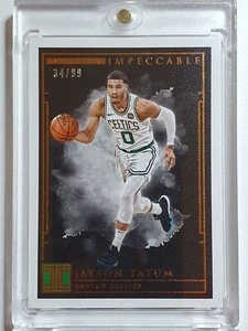 2018 Panini Impeccable Jayson Tatum #93 BRONZE /99 Edition - Ready to Grade - Picture 1 of 3