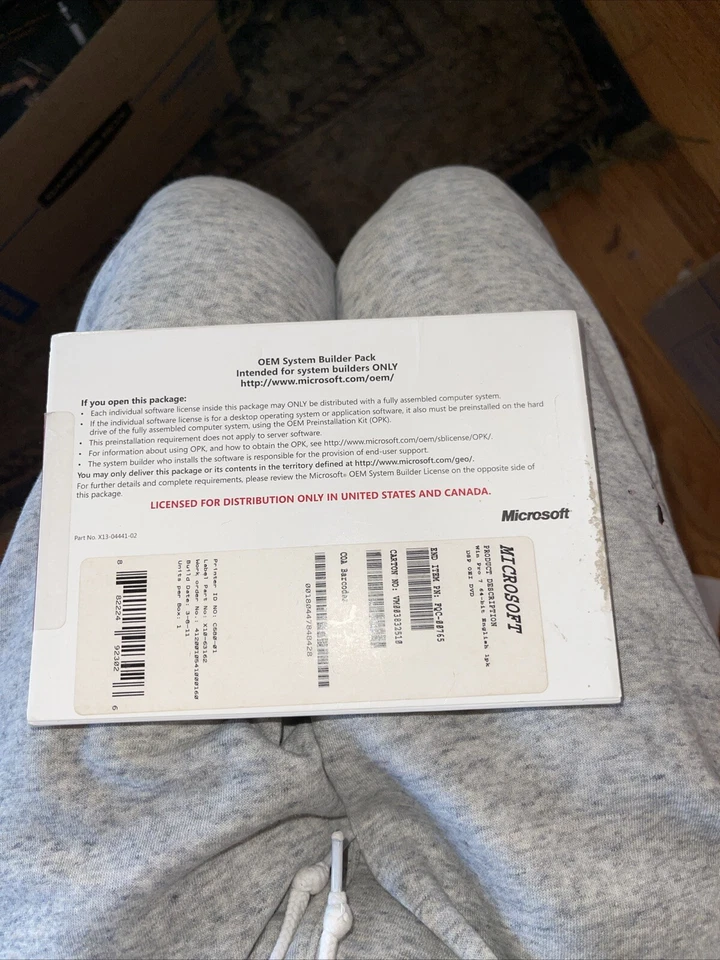 Microsoft OEM System Builder Pack Windows Vista Business SP1 32 BIT X13-04441 - Image 1 of 2