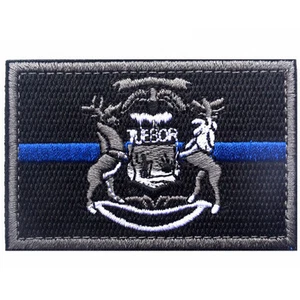 USA Michigan Flag MI STATE FLAG U.S. ARMY EMBROIDERED TACTICAL PATCH -02 - Picture 1 of 1