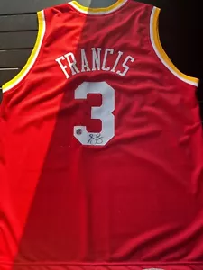 Camiseta deportiva autografiada de Steve Francis de Houston Nueva en caja autógrafos certificado de autenticidad - Imagen 1 de 5