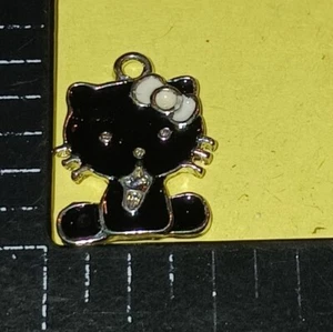 Vintage Hello Kitty Sanrio, Katze Eistüte, schwarz, unbenutzt, (Bx16) Charm, Schmuck - Bild 1 von 3