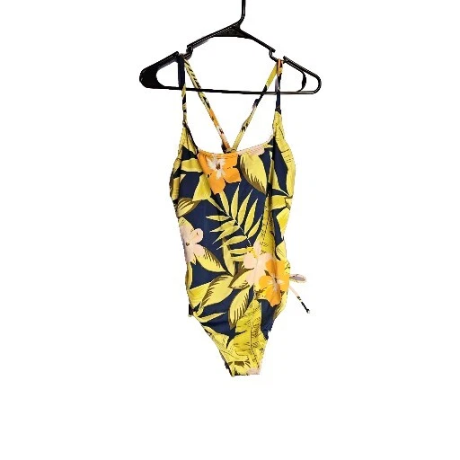 Beach Betty By Miracle Brands One Piece Bathing Suit Navy Floral Women's Size... - Image 1 of 3