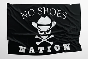 Cowboy Hat No Shoes Nation Flags & Banner 3x5ft Kenny Chesney Garage Swooper - Picture 1 of 6