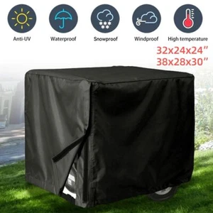 1PC 600D Heavy Duty Universal Generator Cover Waterproof for 5000-10000W Black - Picture 1 of 20