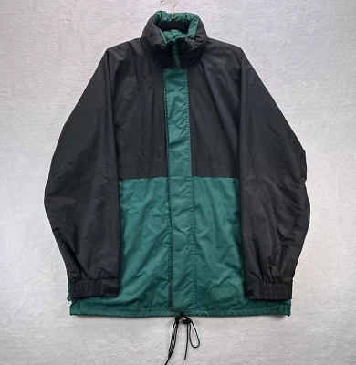 贝斯专业商店雨衣男式 XL 黑色绿色风衣隐藏式连帽口袋 — 第 1/4 张图片