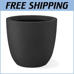 Elegant 14 Inch Round Concrete Planter with Drainage for Indoor & Outdoor Use - Picture 1 of 10