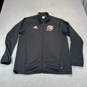 Adidas Track Jacket Mens XL Black Full Zip Culpeper Soccer 3 Strips Athletic - Picture 1 of 10