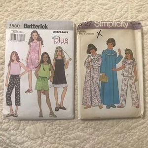 Vintage Butterick and Simplicity Girls Seperates Pattern Sz 7-14 Lot of 2 - Picture 1 of 5