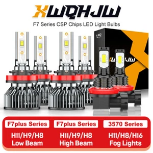 For 2007-2018 Nissan Altima Combo LED Headlight High/Low +Fog light Bulbs Kit - Picture 1 of 8