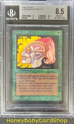 MTG Limited Edition Alpha 1993 Llanowar Elves BGS 8.5 NM/MT+ Old School 93/94 - Image 1 of 4
