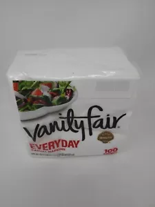 Vanity Fair Everyday Napkins, 1 Pack 100 Count, 2 Ply White Dinner Paper Napkins - Picture 1 of 1
