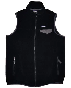 Men's PATAGONIA Black Fleece SYNCHILLA Zip-Up Vest XL - Picture 1 of 4