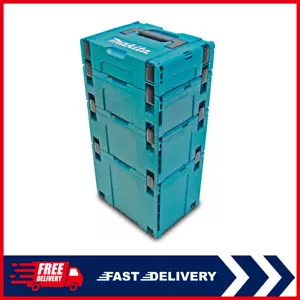 Makita Stacking Carry Tool Box Plastic Storage Ute Case Chest Organiser 4pcs - Picture 1 of 5