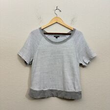 JAMES PERSE S/S Cropped Sweatshirt T-Shirt Tee in Grey Sz 3 (L) W7645