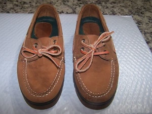Highland Creek Men's Size 8M Boat Shoes Loafers Leather GUC - Picture 1 of 8