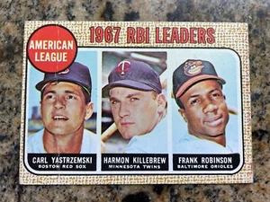 1968 Topps - League Leaders Carl Yastrzemski, Frank Robinson, Harmon... - Picture 1 of 1
