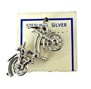 Dije de bicicleta de plata esterlina Spencer Co. de colección para collar o pulsera nuevo con etiquetas - Imagen 1 de 14