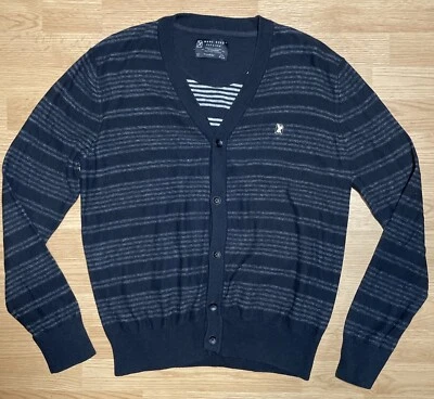 Cárdigan grande blanco y negro Marc Ecko para hombre corte y costura Foto 1 de 4