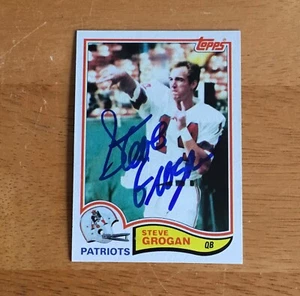 Steve Grogan New England Patriots Signed Autograph 1982 Topps #149 Football Card - Picture 1 of 2