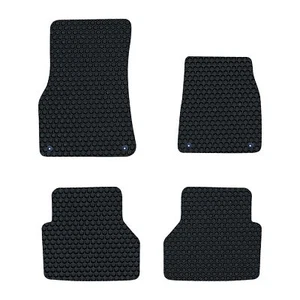 For Audi A7 2019-present GENUINE LUXURY Tailored Rubber Car Floor Mats Black Set - Picture 1 of 12