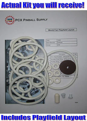 Kit de anillo de goma máquina de pinball Gottlieb World Fair 1964 Foto 1 de 2