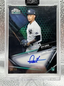 Deivi Garcia 2021 Topps Chrome Black Refractor RC Rookie AUTO Yankees # /99 - Picture 1 of 2