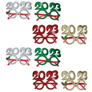 8 Pcs New Year's Glasses Props Man Carnival Happy Glitter Eyeglasses - Picture 1 of 12