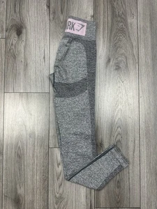 Gymshark Flex Cintura Alta Leggings Gris Adaptar Sin Costuras Ropa de Gimnasio Reino Unido S  - Imagen 1 de 7